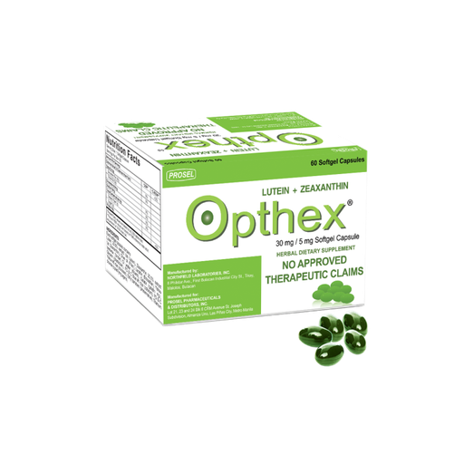 [OTC-T10721-VITF-CAT00372] Opthex (Lutein + Zeaxanthin) 30mg/5mg Softgel Capsule 