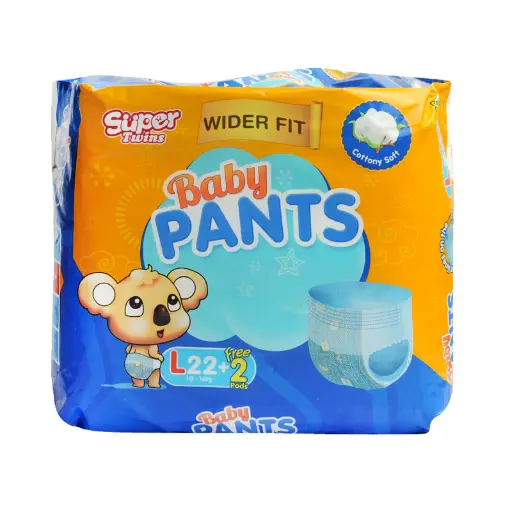 [GR-T10176-DIAP-CAT00062] Super Twins Baby Pants L 22's 