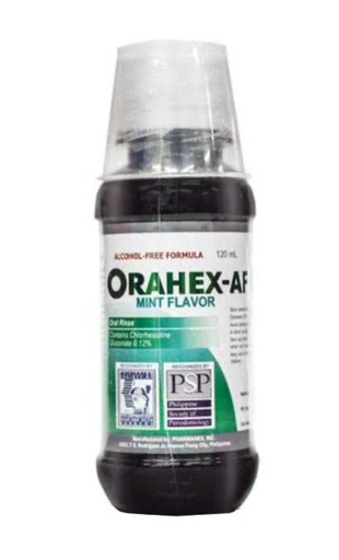 [GR-T10601-ORALC-CAT00025] Orahex-AF (Chlorhexidine gluconate) oral rinse 120mL mint flavor