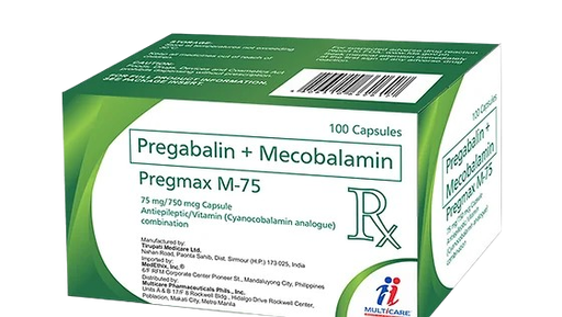 [RX-T11019-NEURO-CAT00146] Pregmax M-75 (Methylcobalamin + Pregabalin) 75mg/750mcg Capsule 