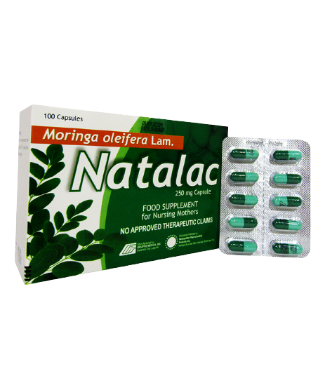 Natalac (Malunggay Leaf Extract) 250mg Capsule | Shield Drugstore Online