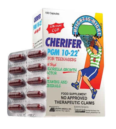 [OTC-T10524-VITF-CAT00175] Cherifer PGM 10-22 (vitamins and minerals with Chlorella Growth Factor, taurine) capsule 30s