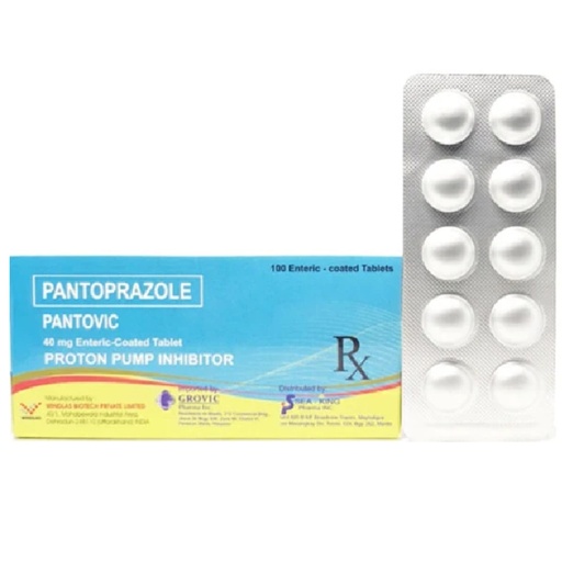 [RX-T10881-GIT-CAT00119] Pantovic (Pantoprazole) 40mg Enteric-Coated Tablet