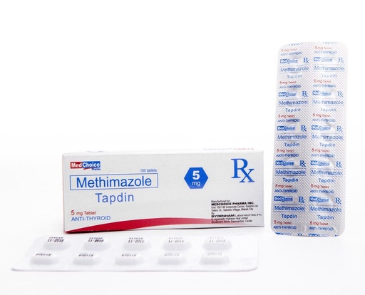 [RX-T10987-GUT-CAT00068] Tapdin (Methimazole) 5mg Tablet