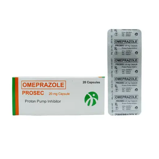 [RX-T10922-GIT-CAT00160] Prosec (Omeprazole) 20mg Capsule 