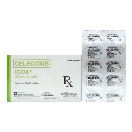 [RX-T11177-PAIN-CAT00220] Icox 200mg Capsule 
