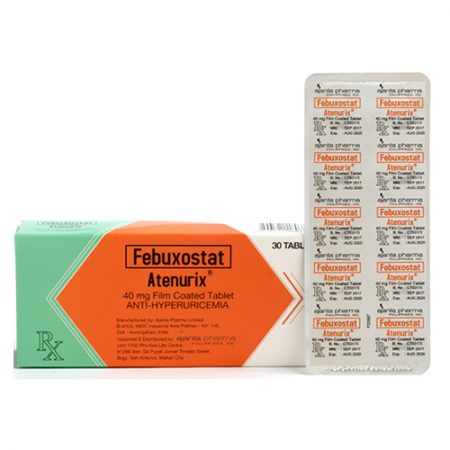 [RX-T11083-PAIN-CAT00126] Atenurix (Febuxostat) 40mg Tablet