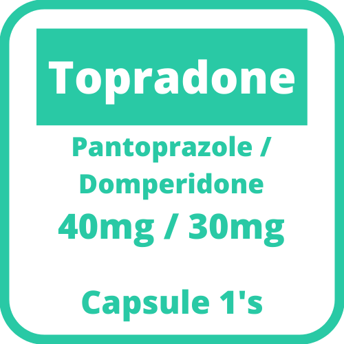 [RX-T10856-GIT-CAT00094] Topradone (Pantoprazole + Domperidone) 40mg/30mg Capsule 