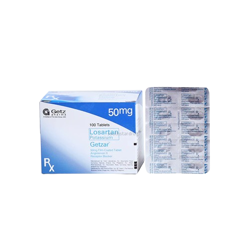 [RX-T10493-CARDI-CAT00100] Getzar (losartan potassium) 50mg tablet