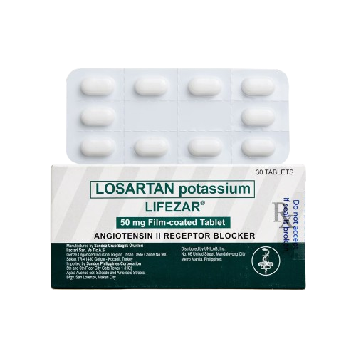 [RX-T10455-CARDI-CAT00062] Lifezar (Losartan) 50mg Tablet