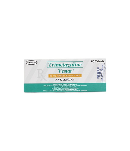 [RX-T10426-CARDI-CAT00033] Vestar (Trimetazidine) 35mg Tablet 