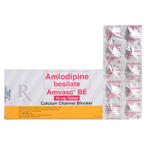 [RX-T10619-CARDI-CAT00226] Amvasc BE (Amlodipine) 10mg Tablet 
