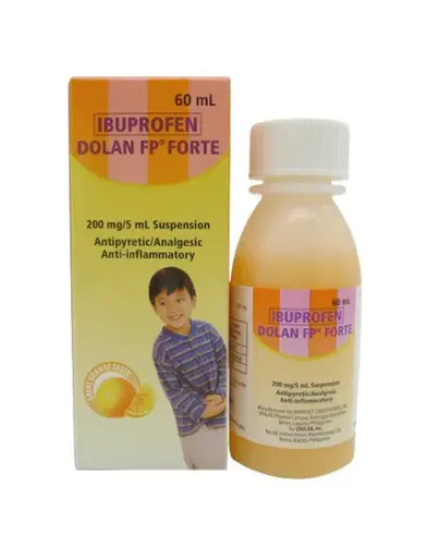 [OTC-T10154-PAIN-CAT00071] Dolan FP Forte (Ibuprofen) 200mg/5ml Suspension 60ml 