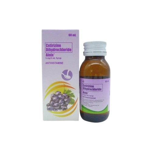[OTC-T10230-RESP-CAT00040] Alnix (cetirizine) 5mg/5ml syrup, 60ml