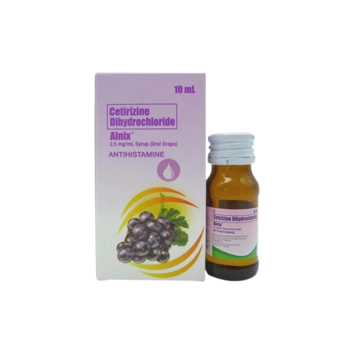 [OTC-T10335-RESP-CAT00145] Alnix (Cetirizine) 2.5mg/ml Drops Syrup, 10ml