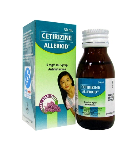 [OTC-T10309-RESP-CAT00119] Allerkid (Cetirizine) 5mg/5ml Syrup 30ml 