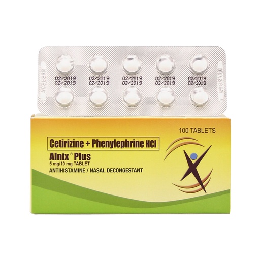 [OTC-T10233-RESP-CAT00043] Alnix Plus (cetirizine + phenylephrine) 5mg/10mg tablet