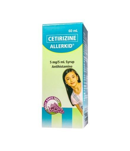 [OTC-T10236-RESP-CAT00046] Allerkid (Cetirizine Dihydrochloride) 5mg/60ml Syrup