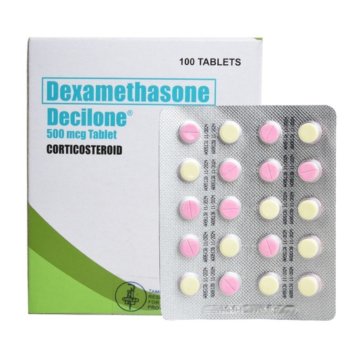 [RX-T11289-RESP-CAT00232] Decilone (dexamethasone) 500mcg tablet