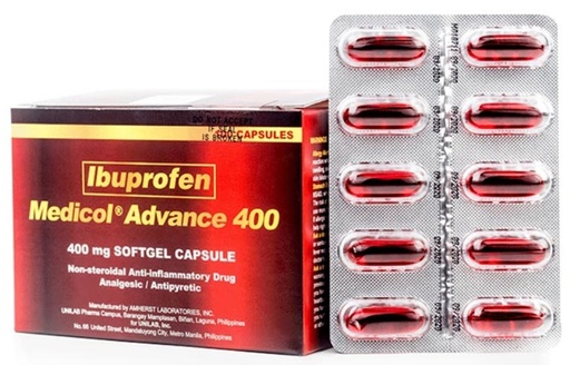 [OTC-T10159-PAIN-CAT00076] Medicol Advance (Ibuprofen) 400mg Softgel Capsule