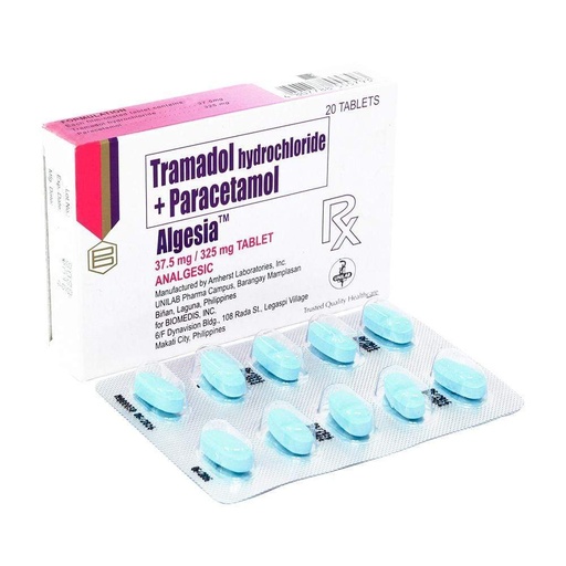 [RX-T11164-PAIN-CAT00207] Algesia (Tramadol HCl/Paracetamol) 37.5mg/325mg Tablet