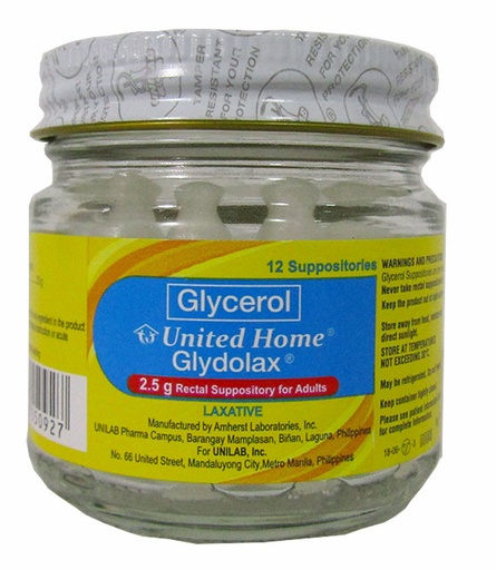[OTC-T10010-GIT-CAT00007] Glydolax (glycerin) 2.5g rectal suppository (adult formulation)