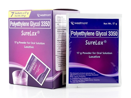 [RX-T10859-GIT-CAT00097] Surelax (polyethylene glycol 3350) 17g sachet