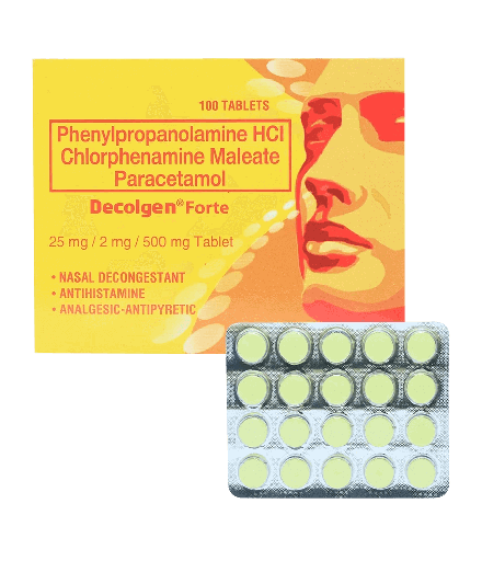 [OTC-T10288-RESP-CAT00098] Decolgen Forte (phenylephrine HCl + chlorphenamine maleate + paracetamol) tablet