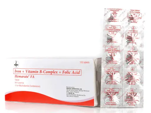 [OTC-T10573-VITF-CAT00224] Hemarate FA (Ferrous Fumarate + Folic Acid + Vitamins) Tablet