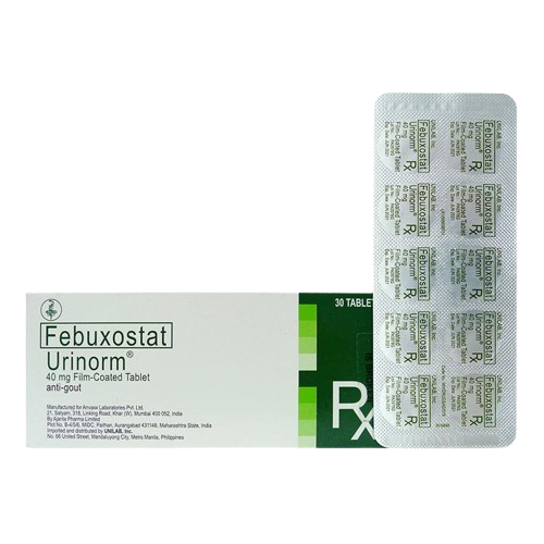 [RX-T11152-PAIN-CAT00195] Urinorm (febuxostat) 40mg film-coated tablet