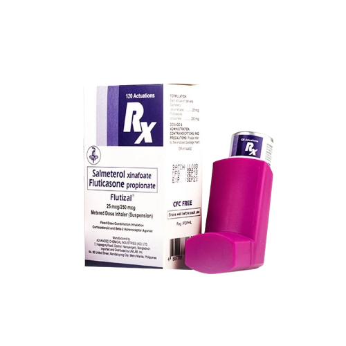 [RX-T11258-RESP-CAT00201] Flutizal (salmeterol + fluticasone propionate) 25mcg/250mcg metered-dose inhaler (MDI)