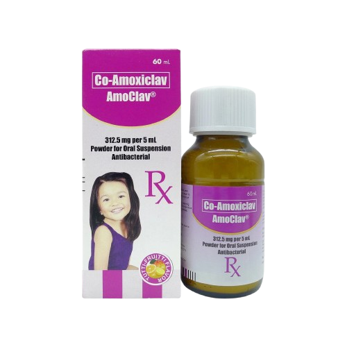 [RX-T10172-ABIO-CAT00172] Amoclav (Co-Amoxiclav) 312.5mg/5ml Suspension 60ml