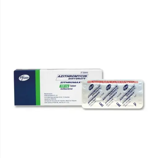 [RX-T10040-ABIO-CAT00040] Zithromax (Azithromycin) 500mg Tablet 