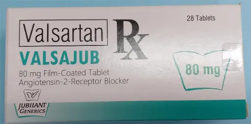 [RX-T10624-CARDI-CAT00231] Valsajub (Valsartan) 80mg Tablet 