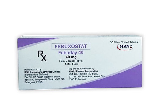 [RX-T11194-PAIN-CAT00237] Febuday (Febuxostat) 40mg tablet 