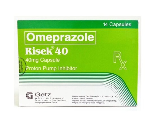 [RX-T10834-GIT-CAT00072] Risek (Omeprazole) 40mg capsule 