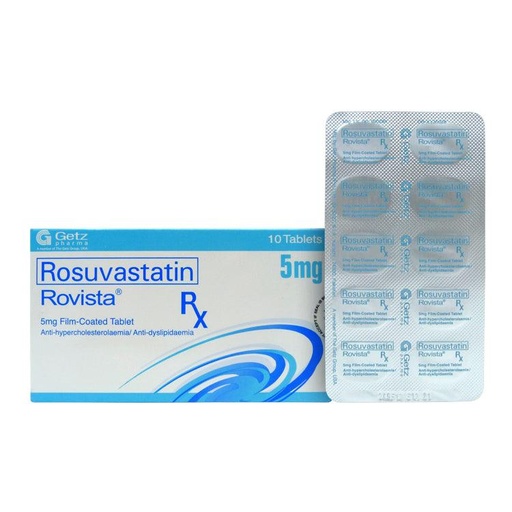 [RX-T10553-CARDI-CAT00160] Rovista (Rosuvastatin) 5mg tablet 
