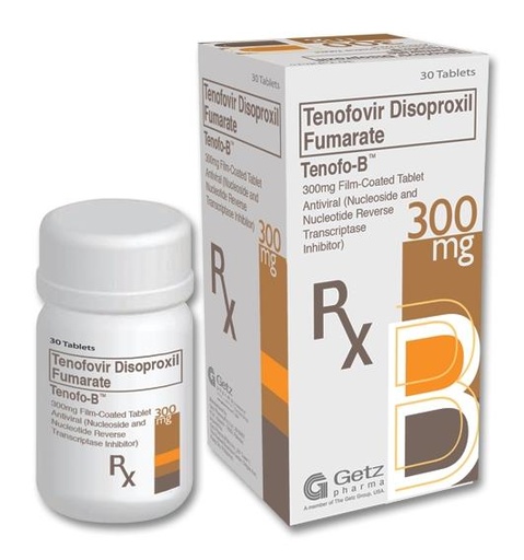 [RX-T11625-ABIO-CAT00352] Tenofo-B (Tenofovir Disoproxil Fumarate) 300mg film-coated tablet