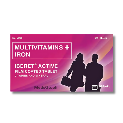 [OTC-T10513-VITF-CAT00164] Iberet Active (Ferrous sulfate + Ascorbic acid + Folic acid + Cyanocobalamin + Nicotinamide) film-coated tablet