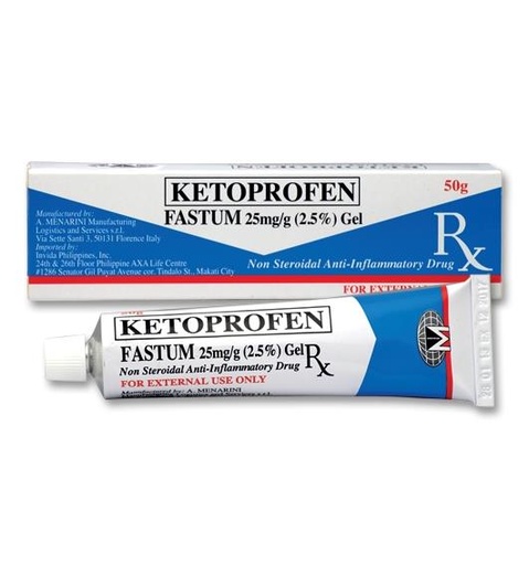 [RX-T11145-PAIN-CAT00188] Fastum (ketoprofen) 2.5% gel 50g 