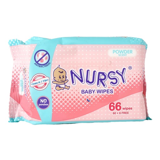 [GR-T10118-COT-CAT00039] Nursy Baby Wipes Powder Scent 66s 