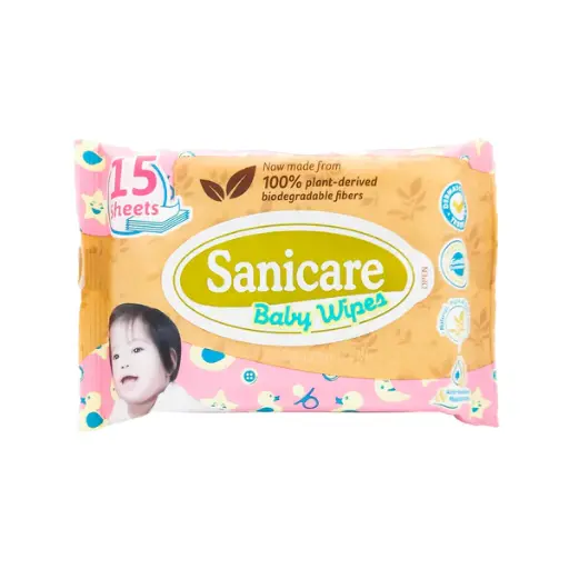 [GR-T10133-COT-CAT00054] Sanicare baby wipes 15 sheets 