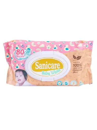 [GR-T10092-COT-CAT00013] ​Sanicare Baby Wipes 80+10