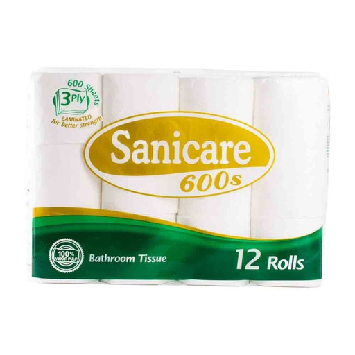 [GR-T10105-COT-CAT00026] Sanicare Ecolayer Bathroom Tissue 3-Ply 12 Rolls