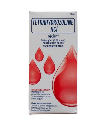 [RX-T10780-EENT-CAT00007] Visine Original (Tetrahydrozoline HCl) 500mcg/ml Eye Drops 15ml