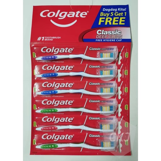 [GR-T10625-ORALC-CAT00049] Colgate Classic Daily Clean Toothbrush with Hanger 