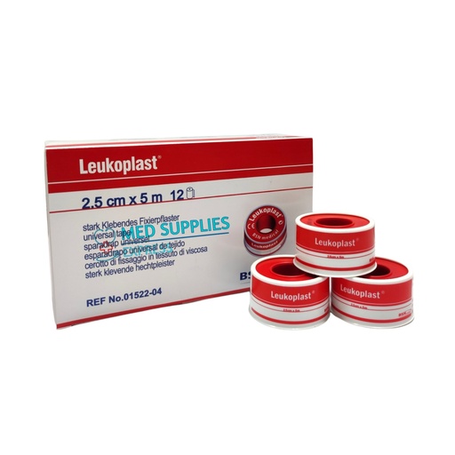 [MS-T10592-WC-CAT00023] Leukoplast (zinc oxide adhesive plaster) 2.5cm x 5m roll 