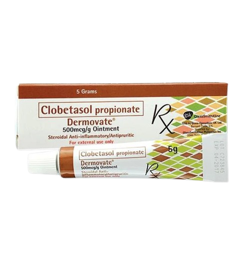 [RX-T11450-STOP-CAT00032] Dermovate (clobetasol propionate) 0.05% ointment 