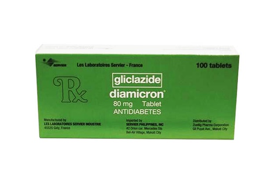 [RX-T10342-ADIAB-CAT00035] Diamicron (Gliclazide) 80mg tablet