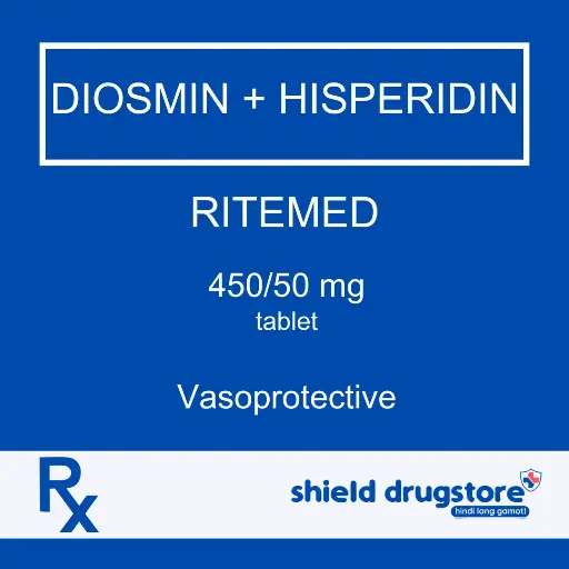 [RX-T10572-CARDI-CAT00179] RM Diosmin + Hesperidin (Diosmin, Hesperidin) 450mg/50mg Tablet